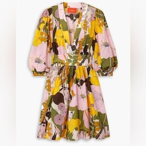 NWT La Double J S Margherita printed cotton and silk-blend mini dress